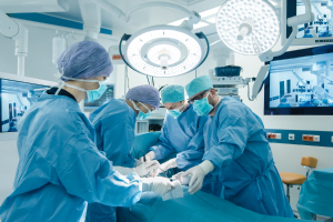 Medical Team Performing Surgical Operation